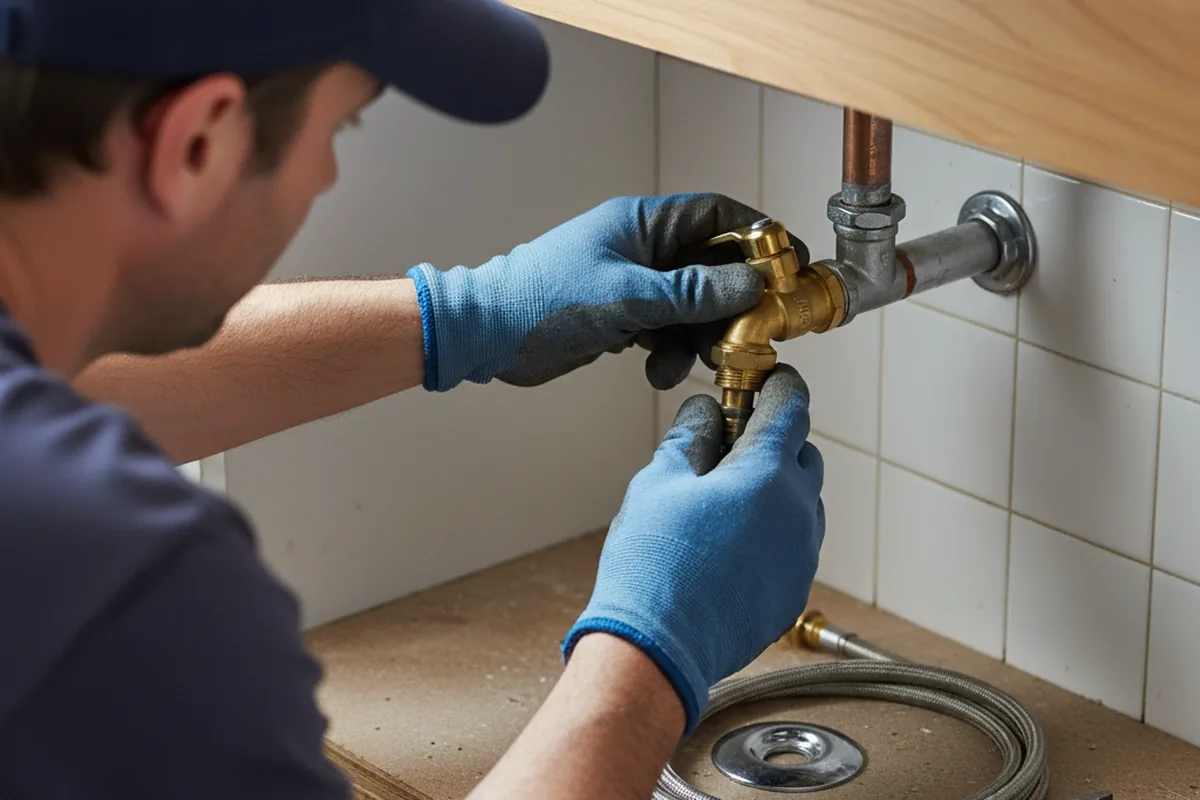 Shutoff valve and fitting work during Faucet and Fixture Repair in Moody